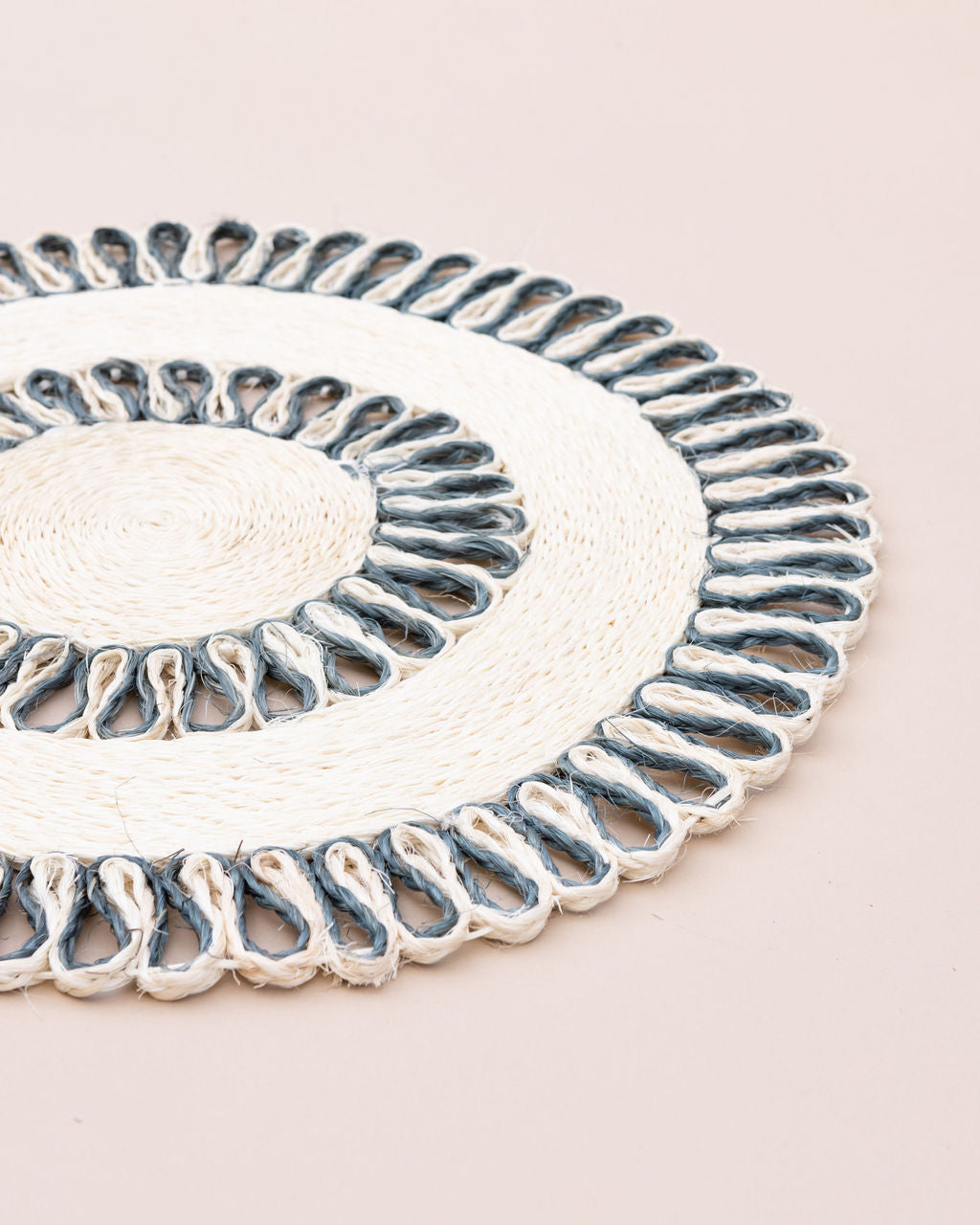 Handwoven Seagrass Placemat | Trivet | Charger | 16" | Grey