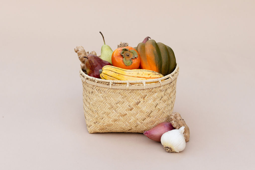 Storage Organizer with Rattan Rim