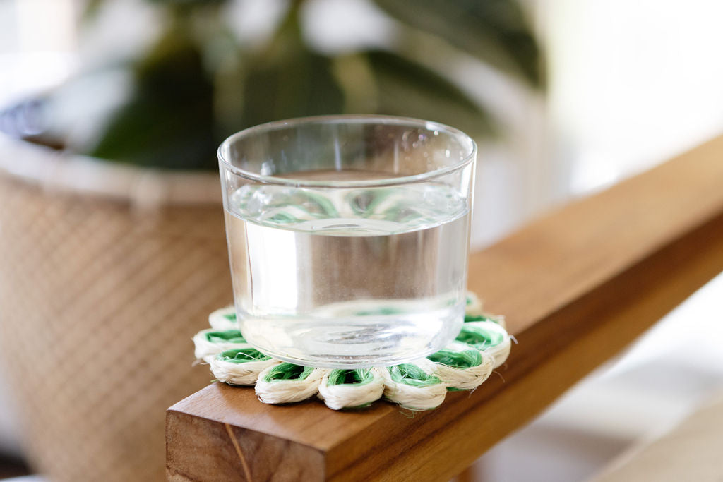 Handwoven Seagrass Coasters I Green