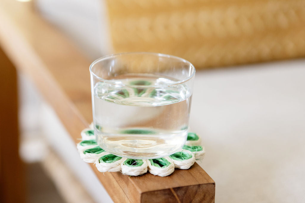 Handwoven Seagrass Coasters I Green