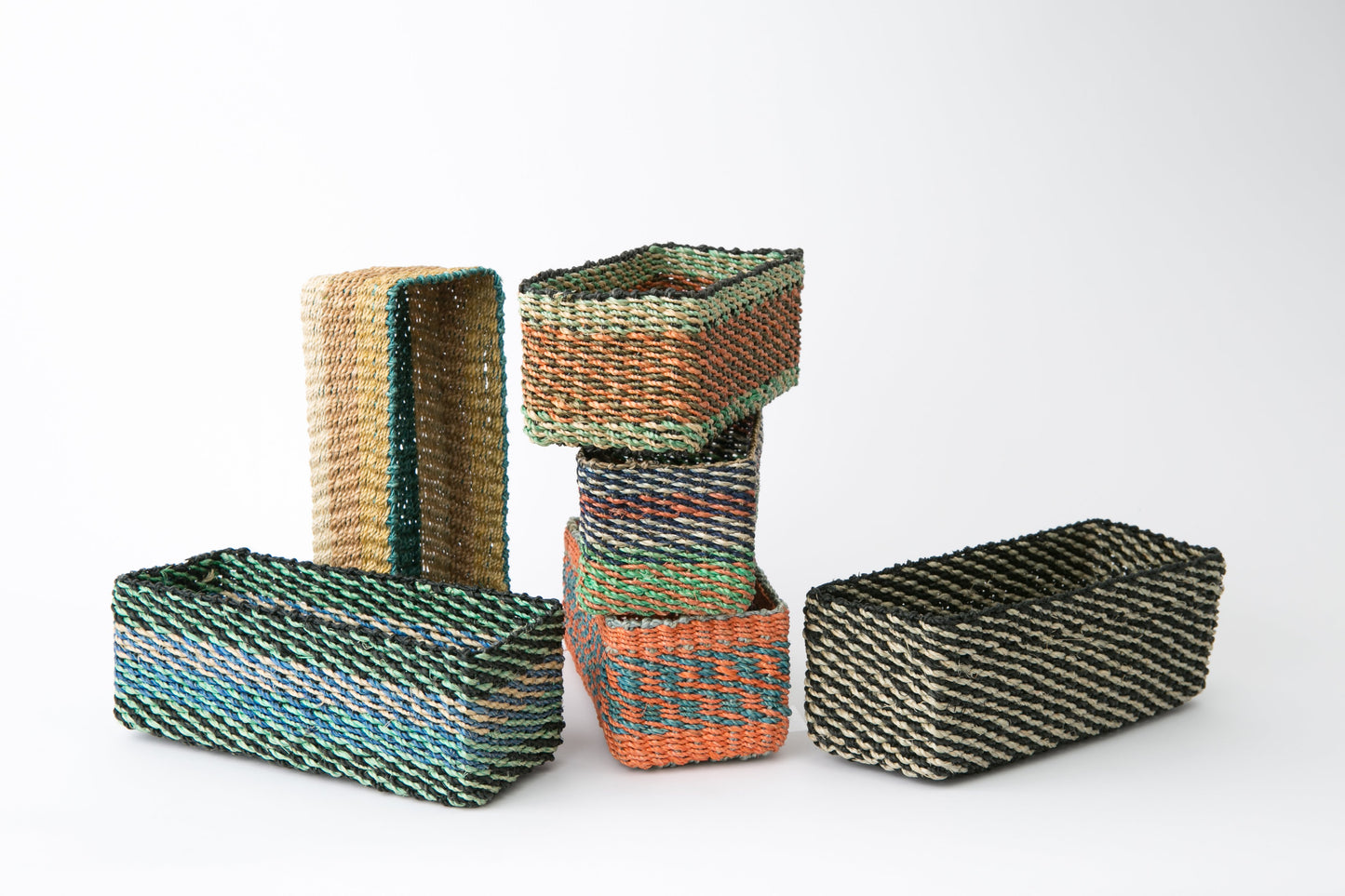 All Purpose Storage Tray | Green + Blue + Cream
