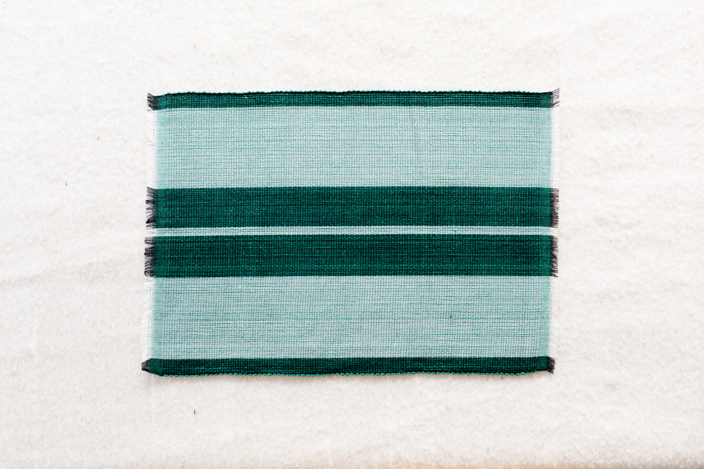 Woven Cotton Dining Placemat | Forrest Green