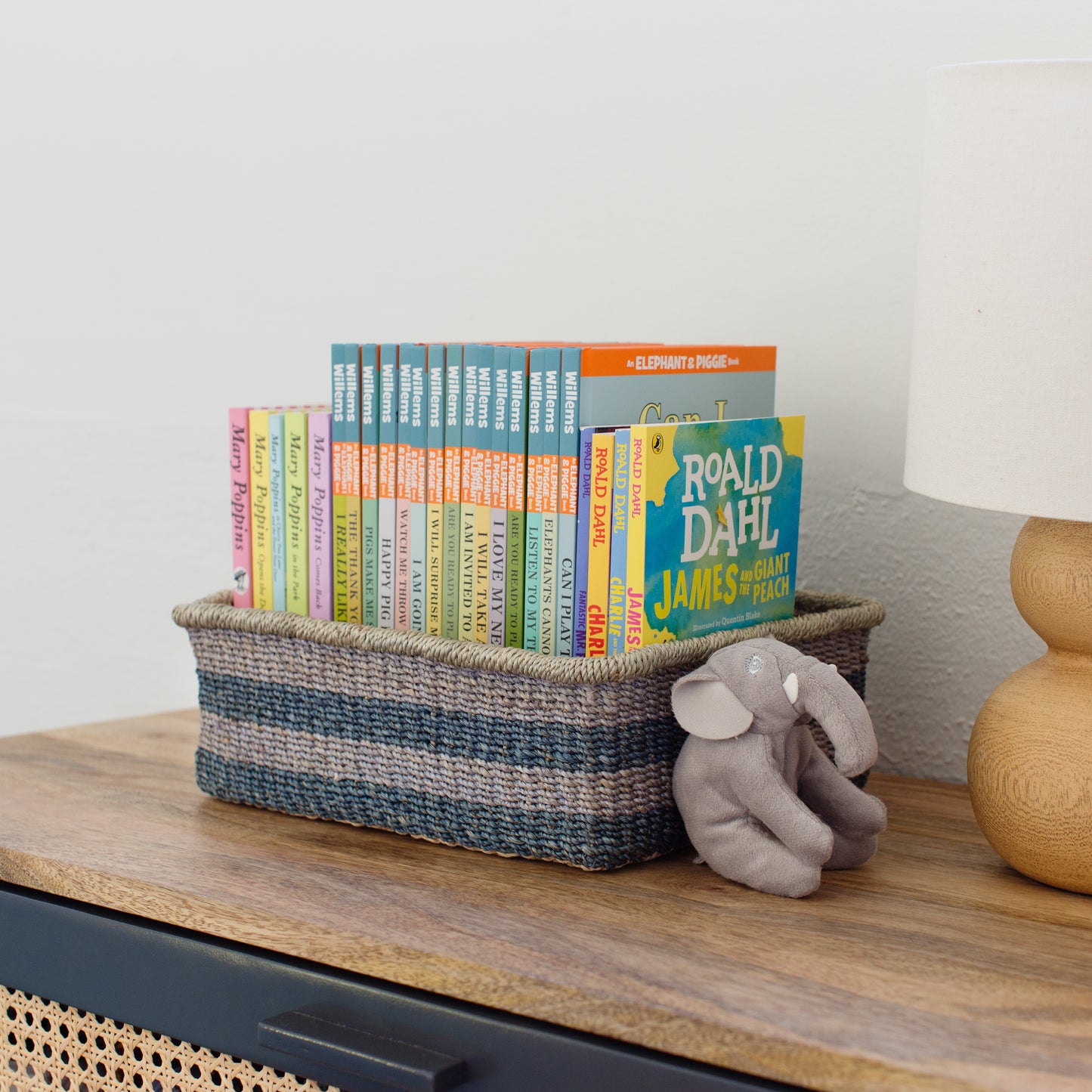 Woven Catchall Storage Tray | Blue