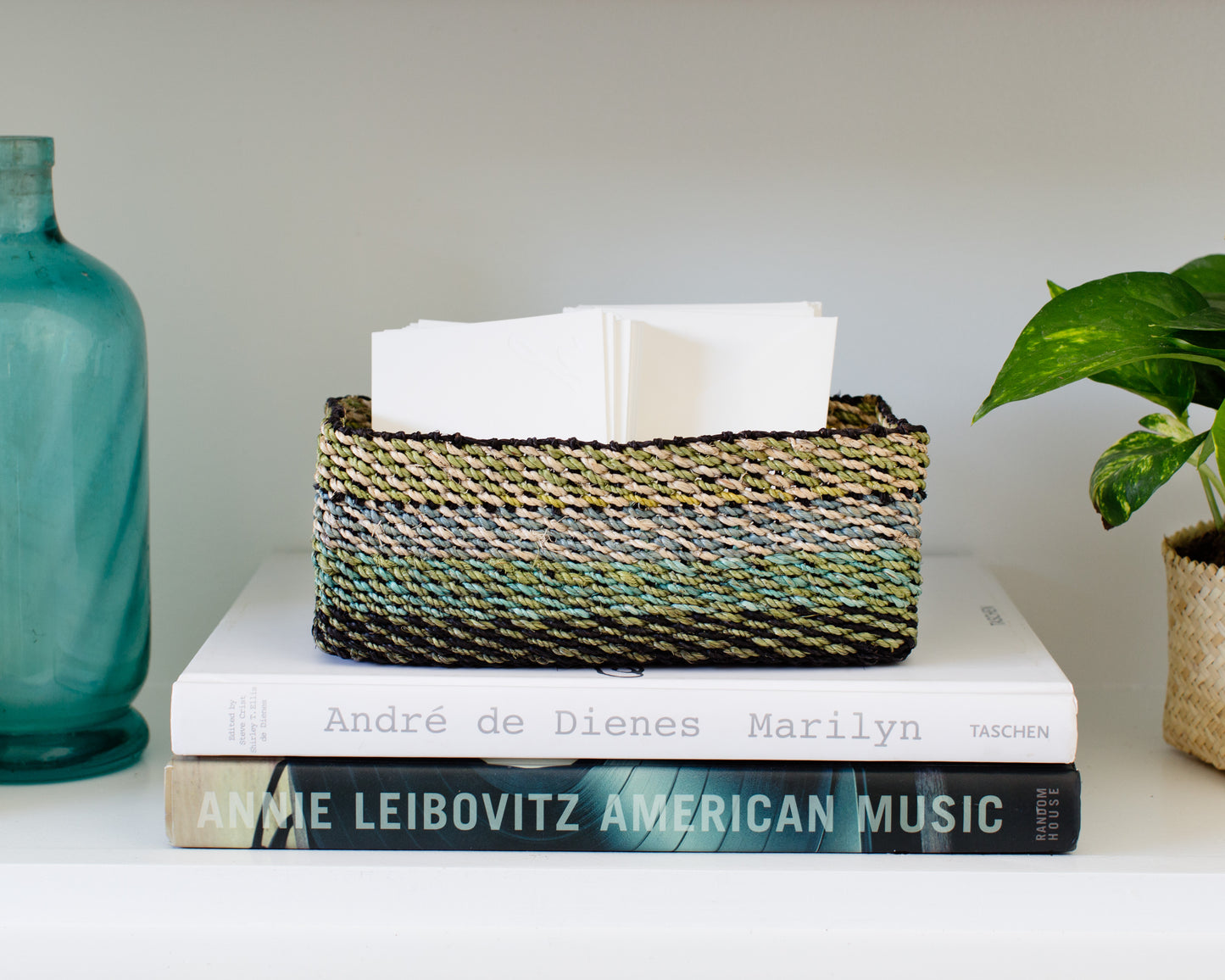 Abaca Storage Tray | Light Green