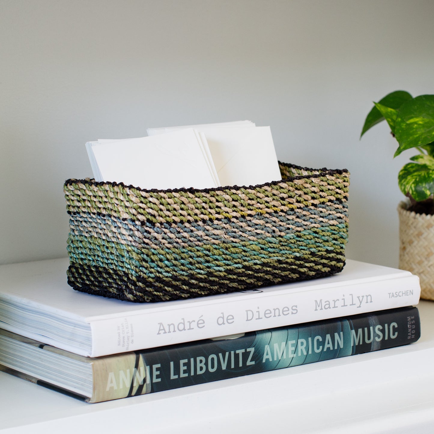 Abaca Storage Tray | Light Green