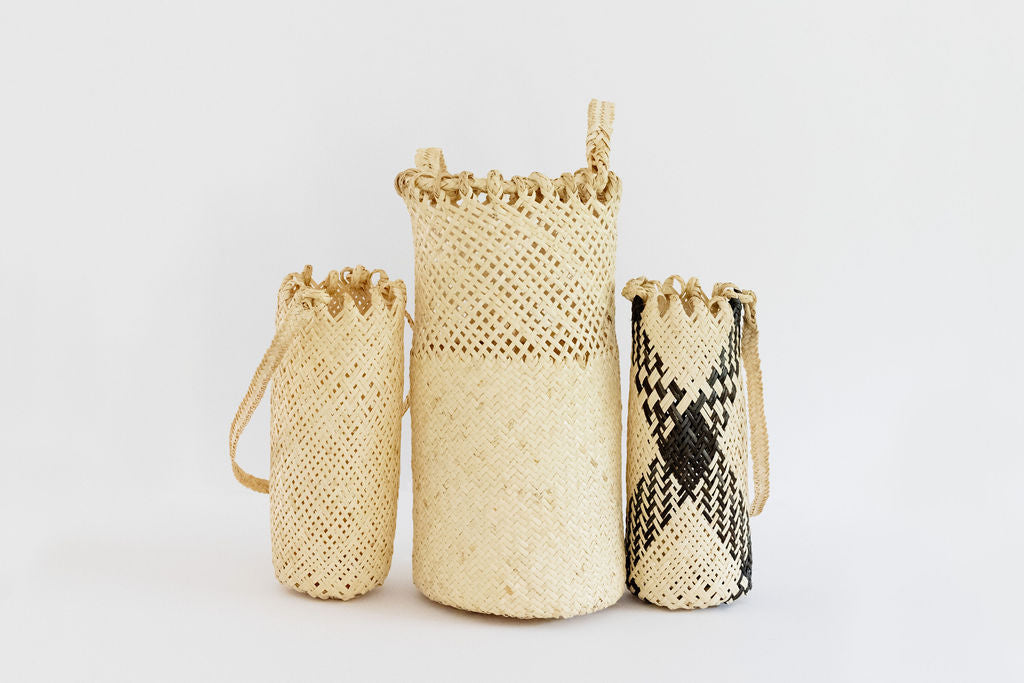 Woven Wine Tote | Water Bottle Holder