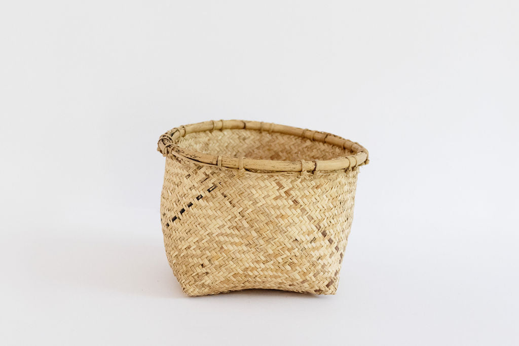 Storage Organizer with Rattan Rim