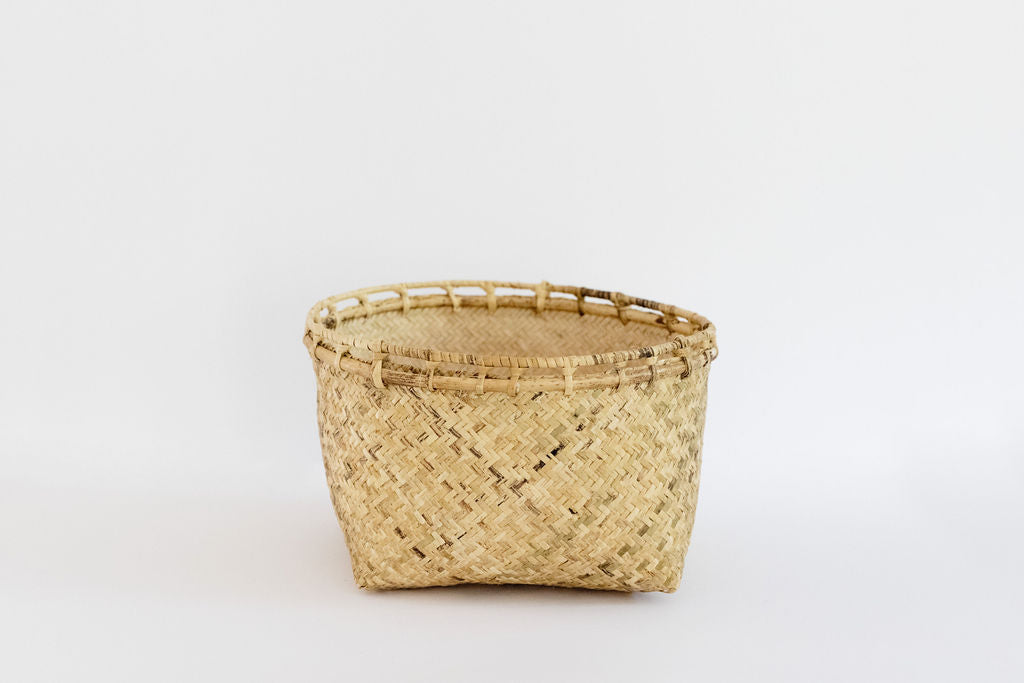 Storage Organizer with Rattan Rim