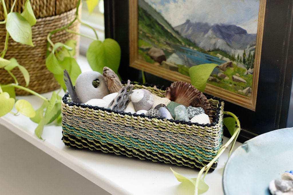 Abaca Storage Tray | Light Green