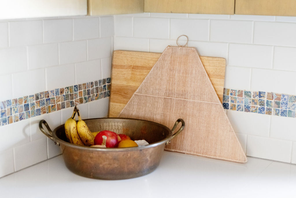 Handmade Collapsible Woven Food Tent | Natural Rose | Set of 2