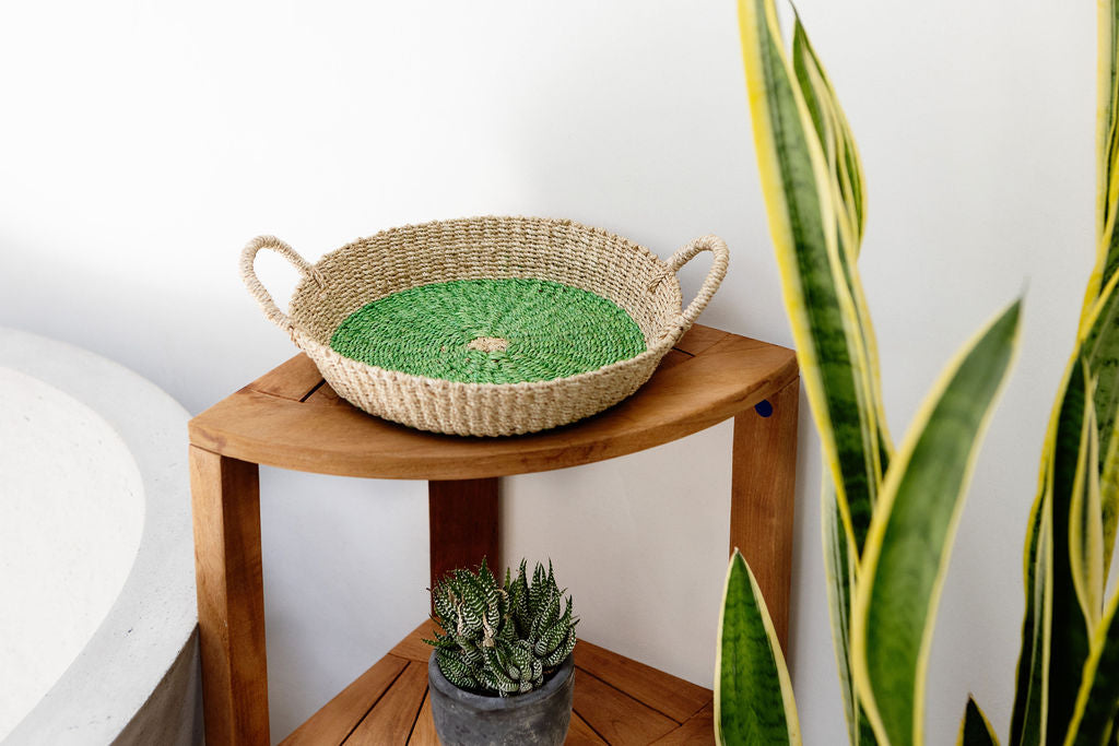 Housewarming Gifts | Green round tray & Napkins