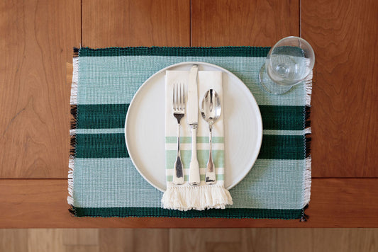 Housewarming Gifts | Green Placemat & Napkins