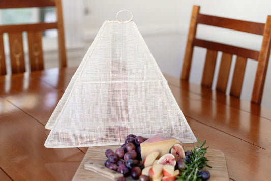 Handmade Collapsible Woven Food Tent | Cream | Small | Individual