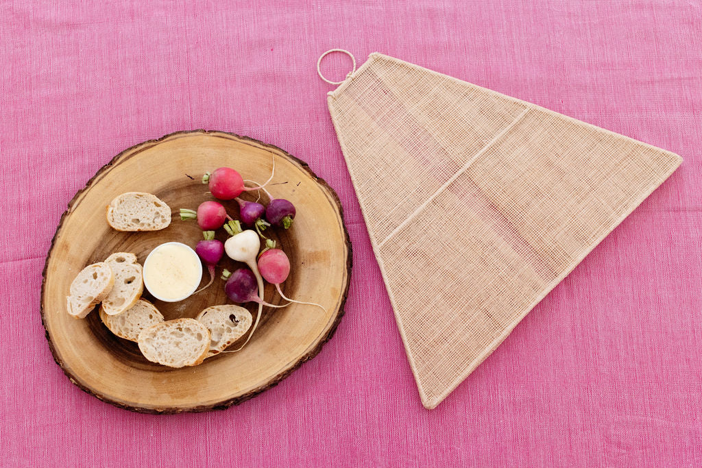 Handmade Collapsible Woven Food Tent | Mixed Size | Natural Rose