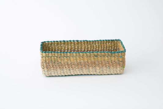 Abaca Storage Tray | Golden brown + Natural