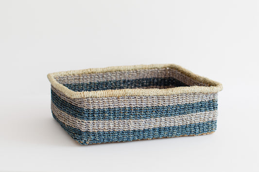 Woven Catchall Storage Tray | Blue