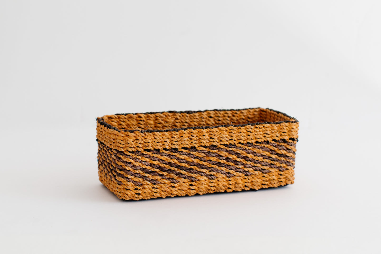 Abaca Storage Tray | Orange + Brown
