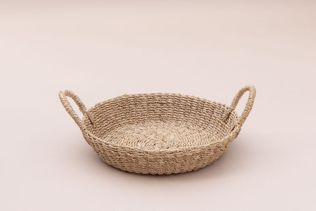 Woven Round Tray I All Natural