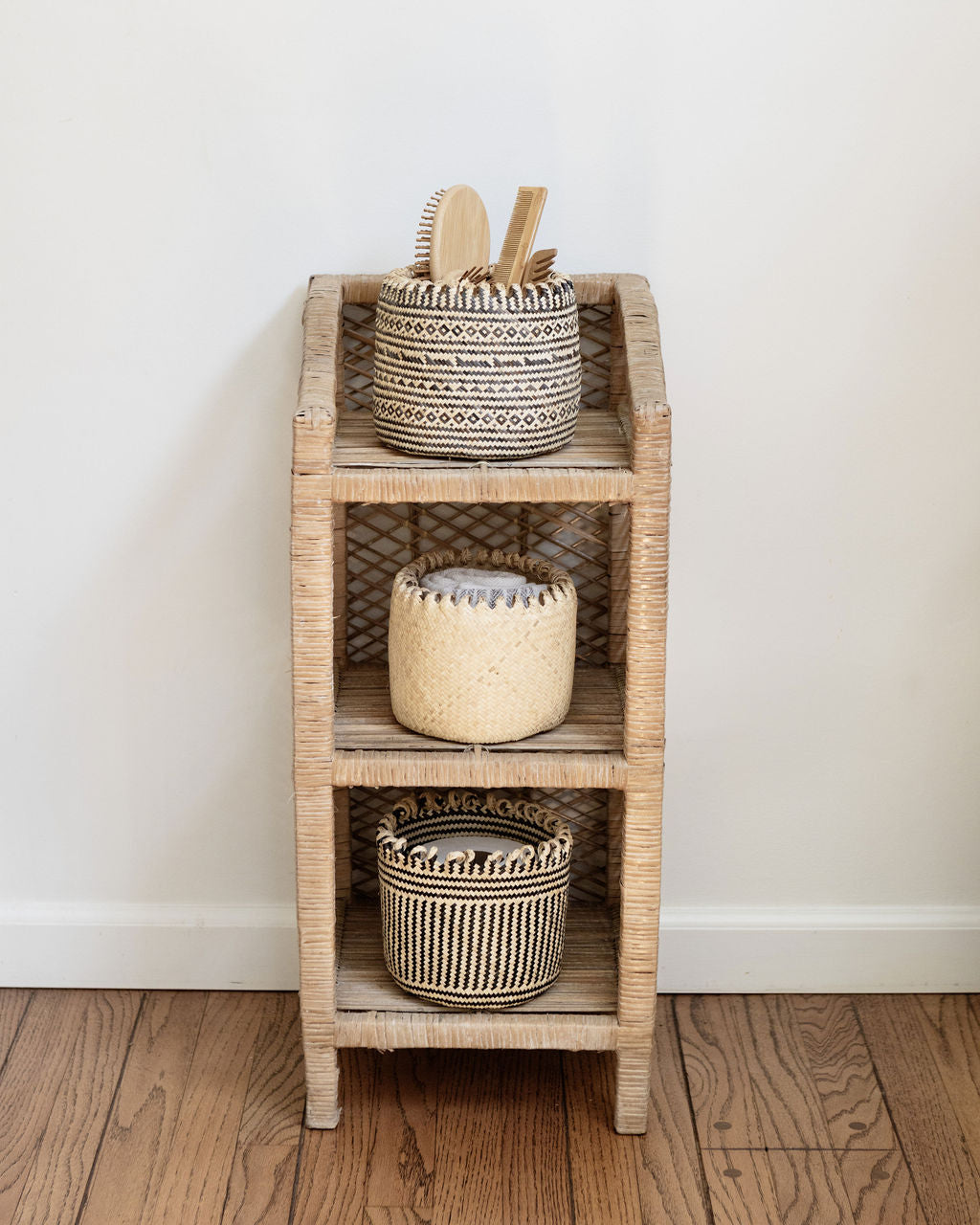 Coiled Storage Basket |Stripe Noir