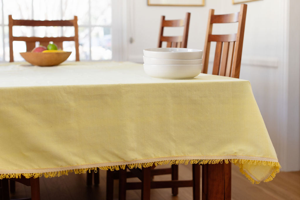 Inabel Woven Tablecloth | Pastel Yellow